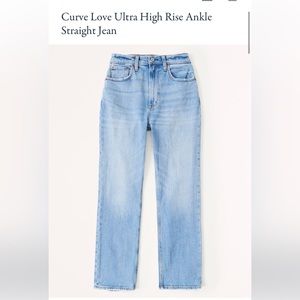 Abercrombie ultra high rise ankle straight curve love